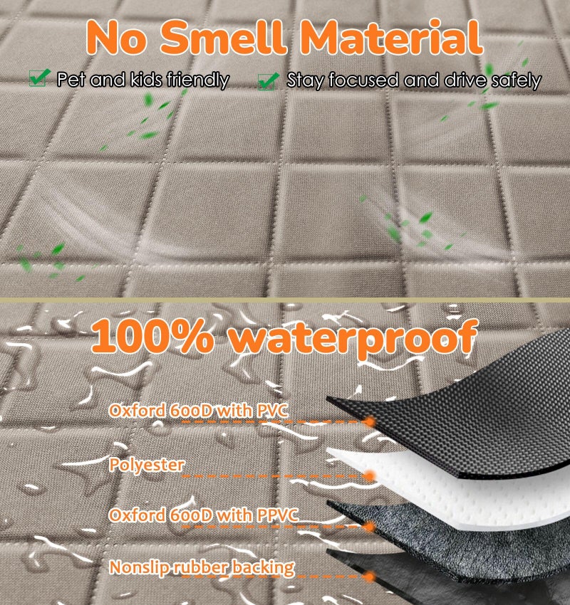 URPOWER Dog Seat Cover Car for Pets 100% Waterproof Pet Hammock 600D Heavy Duty Scratch Proof Nonslip Durable Soft Back Covers Cars Trucks and SUVs - Image 3